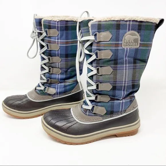 Sorel Womens Trivoli Tall Waterprood Fleece Lined Snow Boots Size 6.5