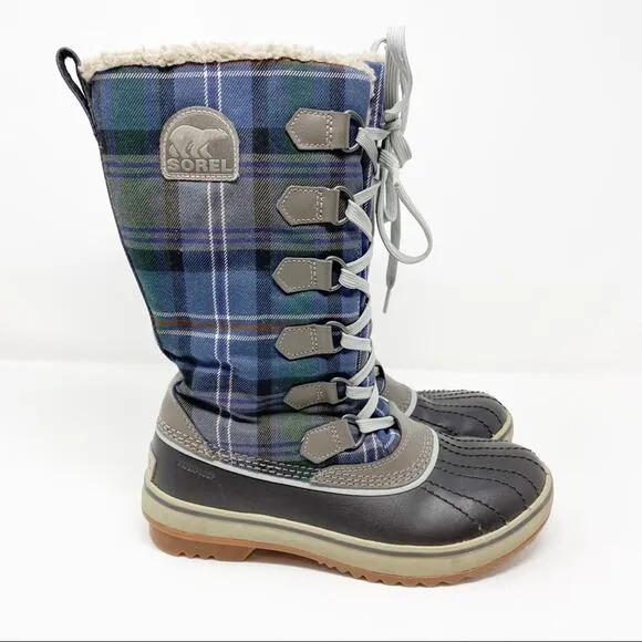 Sorel Womens Trivoli Tall Waterprood Fleece Lined Snow Boots Size 6.5