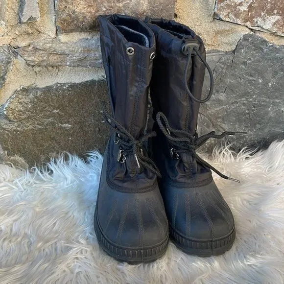 Sorel Youth/Kid’s 'Trooper' Winter/Snow Boots in Black Size 5