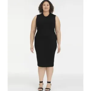 Spanx The Perfect Sheath Dress Sleeveless Black Stretch XL Plus Tank Midi