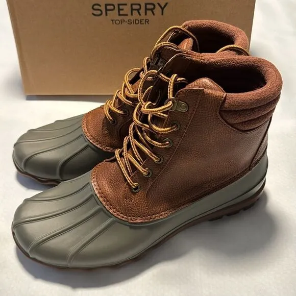 Sperry Duck Boots Mens 9.5 Brown Avenue