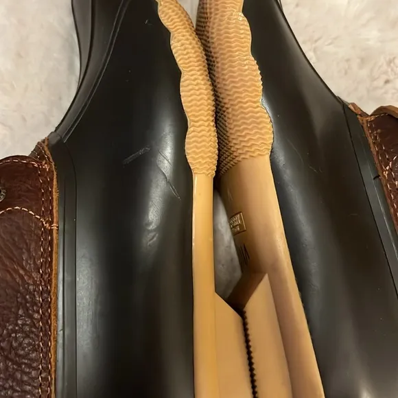 Sperry Hightop Lace Up Zipper Saltwater Ankle Duck Boots Sz 7
