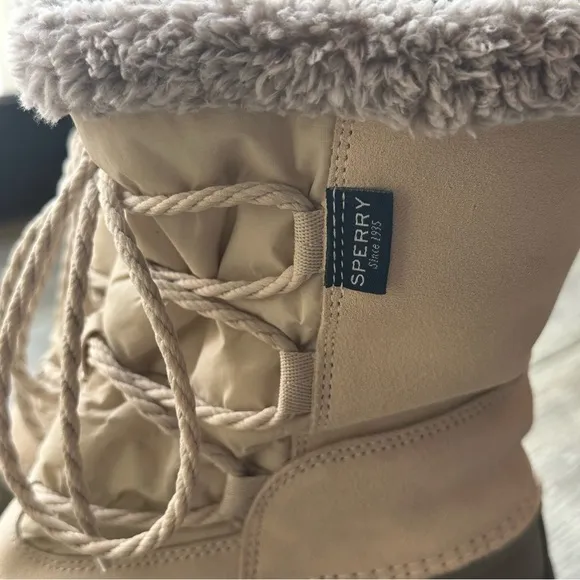 Sperry Syren Strait‎ Oat Fleece Duck Boots Waterproof Women's 10