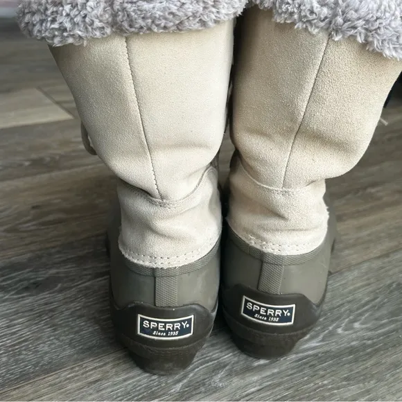 Sperry Syren Strait‎ Oat Fleece Duck Boots Waterproof Women's 10