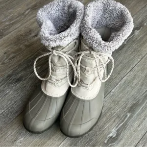 Sperry Syren Strait‎ Oat Fleece Duck Boots Waterproof Women's 10