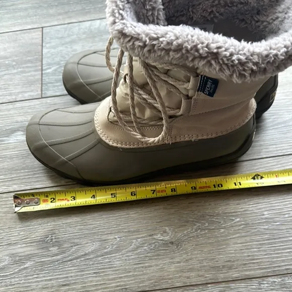 Sperry Syren Strait‎ Oat Fleece Duck Boots Waterproof Women's 10