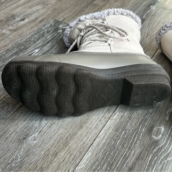 Sperry Syren Strait‎ Oat Fleece Duck Boots Waterproof Women's 10