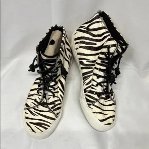 Sperry The Rebecca Minkoff genuine calf hair Zebra Print High-Top Sneakers 9.5