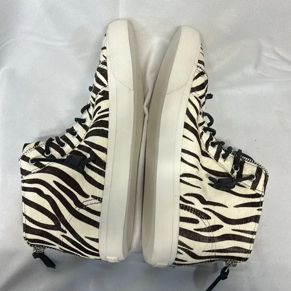 Sperry The Rebecca Minkoff genuine calf hair Zebra Print High-Top Sneakers 9.5