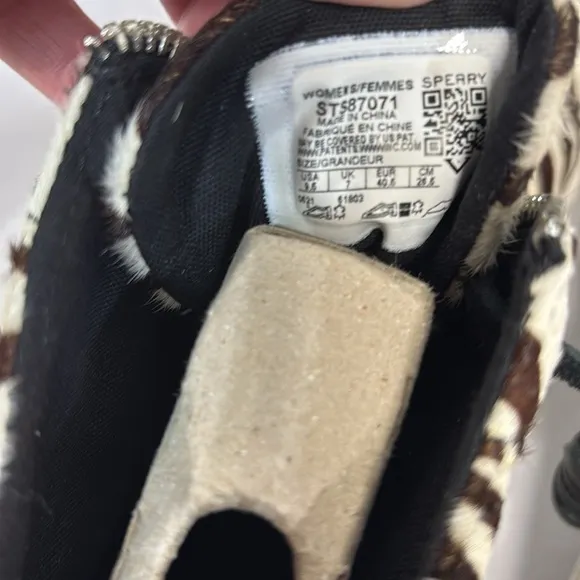 Sperry The Rebecca Minkoff genuine calf hair Zebra Print High-Top Sneakers 9.5