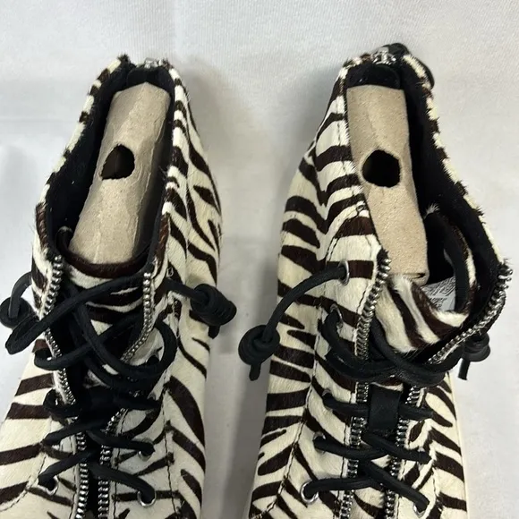 Sperry The Rebecca Minkoff genuine calf hair Zebra Print High-Top Sneakers 9.5