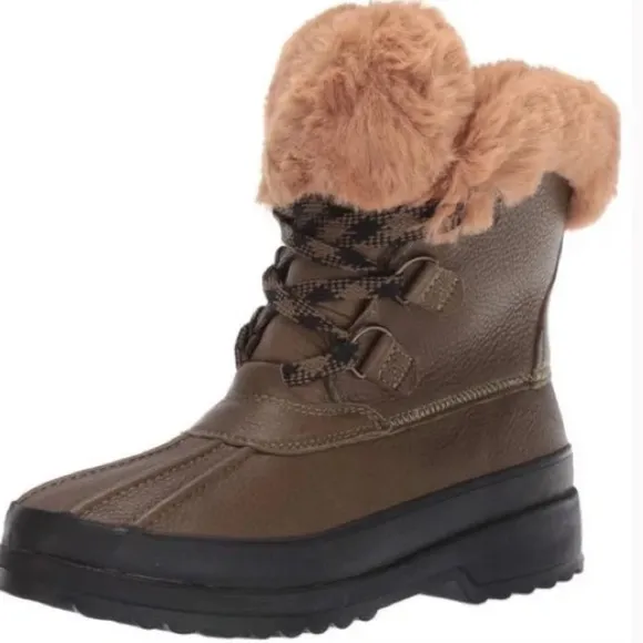 Sperry Women's Maritime Olive Green Leather Winter Boots
