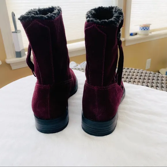 Sporto NEW Leather Plum Zip Up Boots