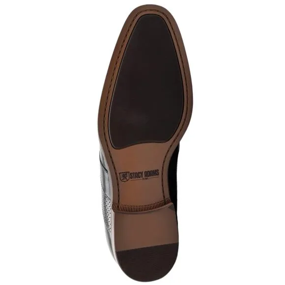 Stacy Adams Mens Karnes Moc Toe Slip On Leather Penny Loafer Black Size 10 1/2 W