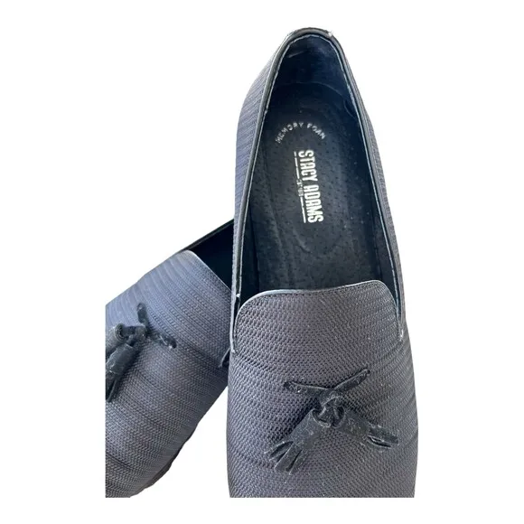 Stacy Adams Men's Tazewell Tassel Slip-On Black Loafer Dress Shoes Size 13