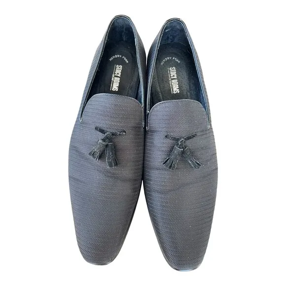 Stacy Adams Men's Tazewell Tassel Slip-On Black Loafer Dress Shoes Size 13