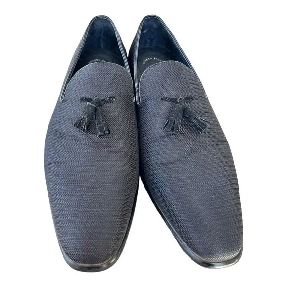 Stacy Adams Men's Tazewell Tassel Slip-On Black Loafer Dress Shoes Size 13