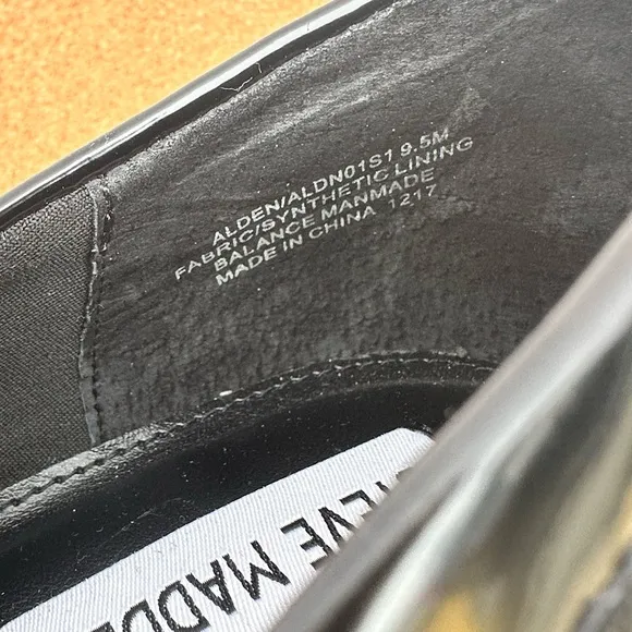 Steve Madden Alden Black Paten Leather Healed Loafer Women’s Size 9.5 Y2…