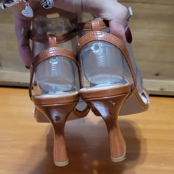 Steve Madden Cognac Ankle Strap Heel Sandals