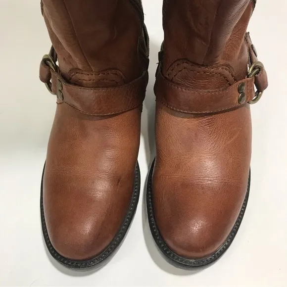 Steve Madden Haylyn Knee High Cognac Leather Riding Boots NWOT
