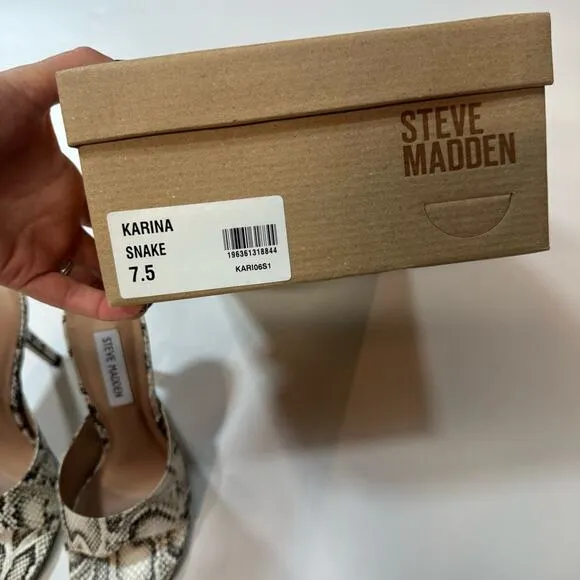 Steve Madden Karina Snake heels sandals 7,5