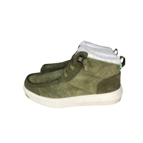 Stio Colter Chukka Dark Olive Green Suede Boots Size 6 Lining &amp; Traction Outsole