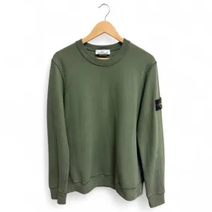 Stone Island-Green Emblem Crewneck Sweatshirt-M | Retail Price: $290