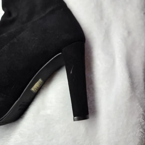 Stuart Weitzman Highland Black Suede Leather Size 9