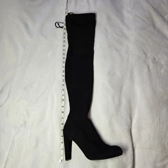 Stuart Weitzman Highland Black Suede Leather Size 9