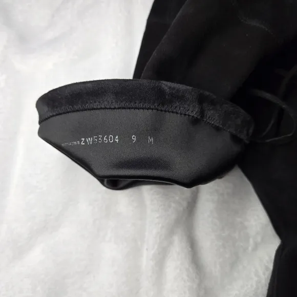 Stuart Weitzman Highland Black Suede Leather Size 9