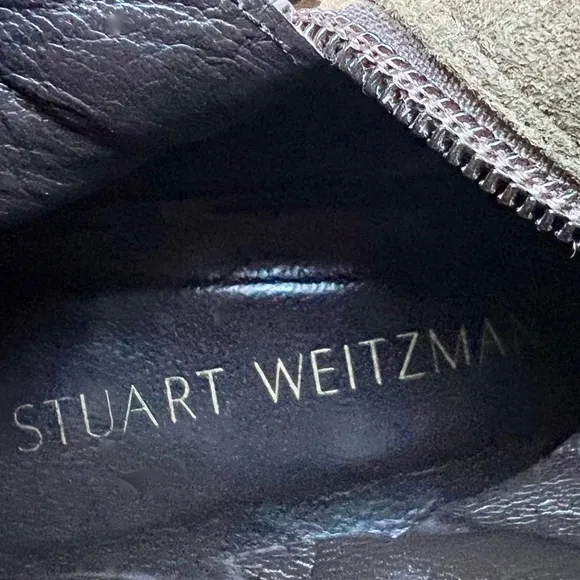 Stuart Weitzman 'Hitest' Over The Knee Olive Green Suede Boots Sz 8