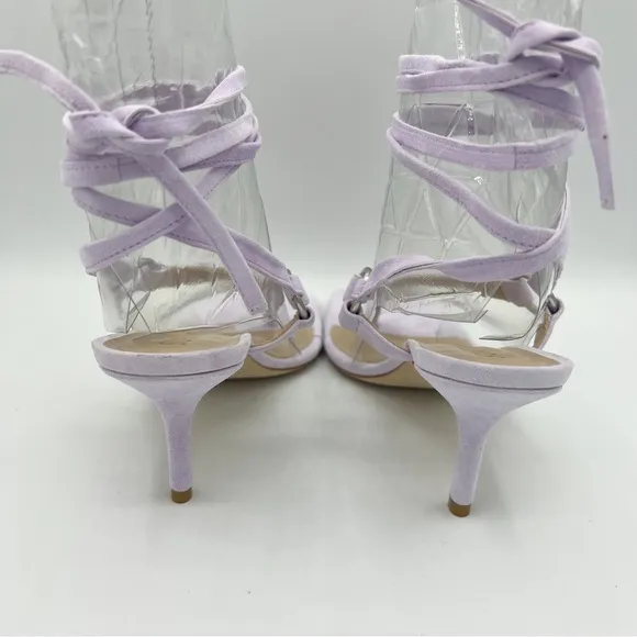 STUART WEITZMAN Lalita sandals Suede leather Size 6.5 Square Toe tie up