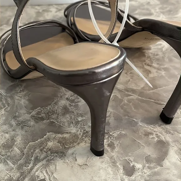 Stuart weitzman Starla 80 ankle strap sandal heels gunmetal sz 7