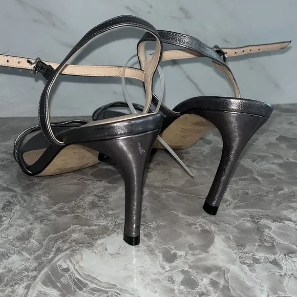 Stuart weitzman Starla 80 ankle strap sandal heels gunmetal sz 7