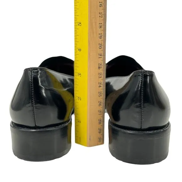 Stuart Weitzman The Band Loafer Elastic SZ 9 Women's Black Patent Career Office