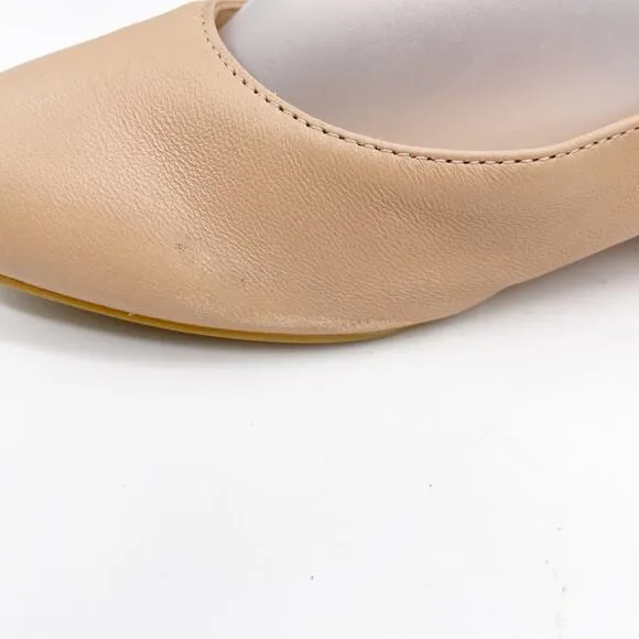 Stuart Weitzman Women's Nude Leather Ballet Flats Size 5B