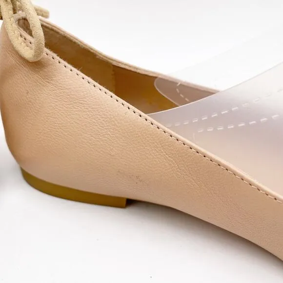 Stuart Weitzman Women's Nude Leather Ballet Flats Size 5B