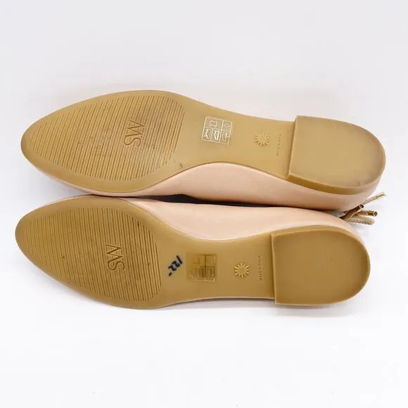 Stuart Weitzman Women's Nude Leather Ballet Flats Size 5B