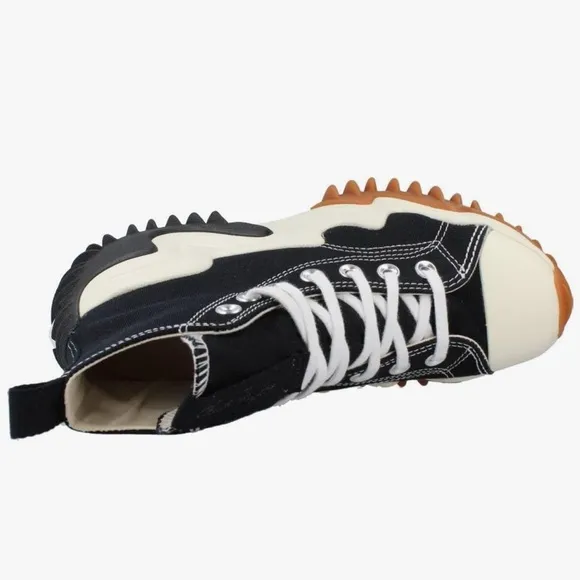 Stylish Black and White High-Top Sneakers
