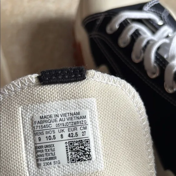 Stylish Black and White High-Top Sneakers