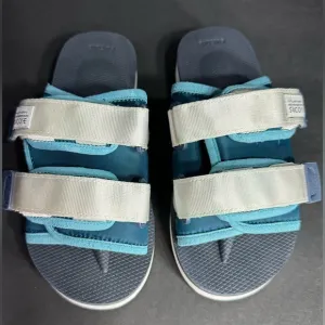Suikore  size 6 Blue and White Sandals preOwned Exellent condition