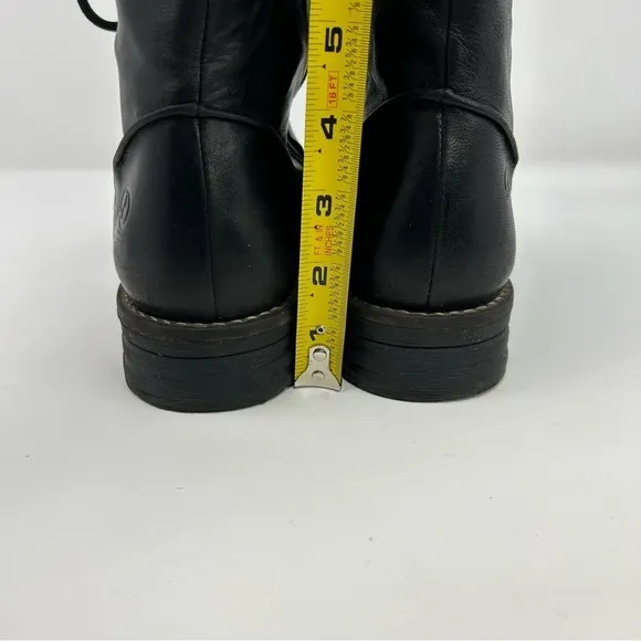 Sundance Casta Black Leather Lace Up Rasta Ankle Boots Size 41 (US Size 10.5)