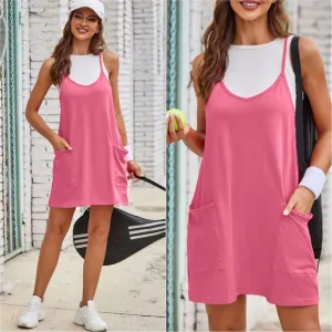 Sunny Day Cami Dress and Shorts Set - Carnation Pink