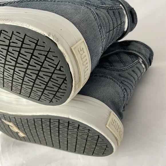 Supra Skytop Muska 001 Hi Top Denim Canvas Sneakers Men’s Size 10.5
