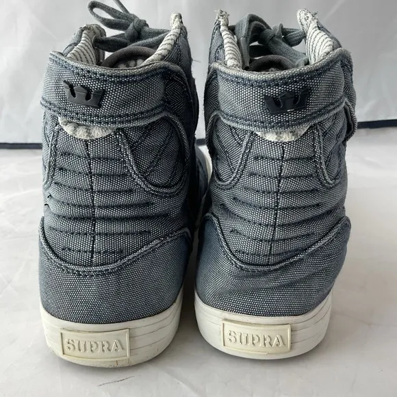 Supra Skytop Muska 001 Hi Top Denim Canvas Sneakers Men’s Size 10.5