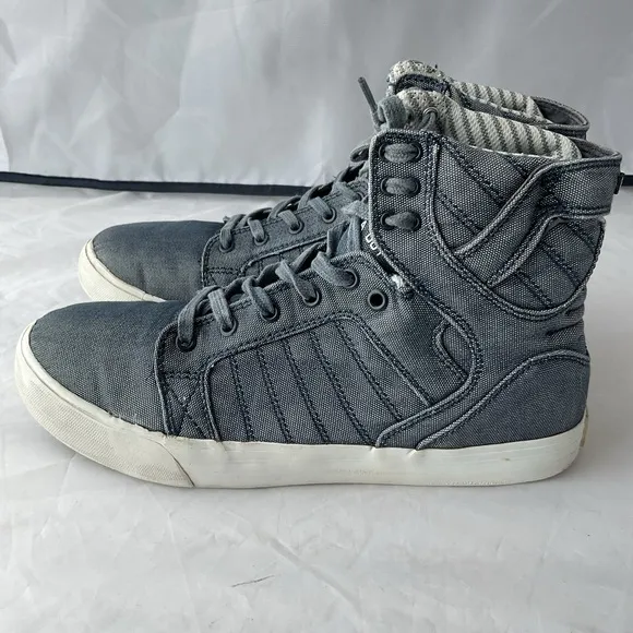 Supra Skytop Muska 001 Hi Top Denim Canvas Sneakers Men’s Size 10.5