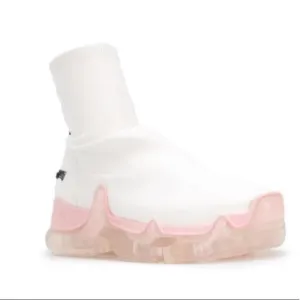 SWEAR real white leather chunky ankle sneakers clear sole