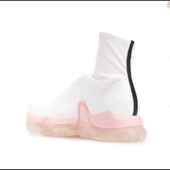 SWEAR real white leather chunky ankle sneakers clear sole