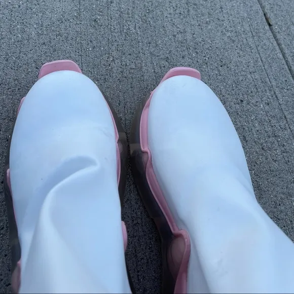SWEAR real white leather chunky ankle sneakers clear sole