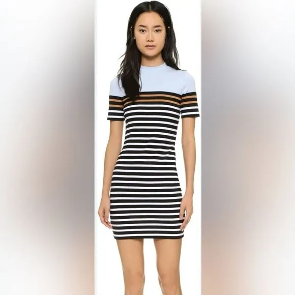 T by Alexander Wang Striped Knit Dress
